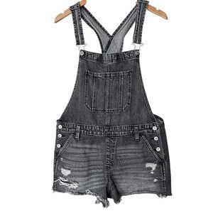 Abercrombie & Fitch Denim Overall Shortalls Size Medium